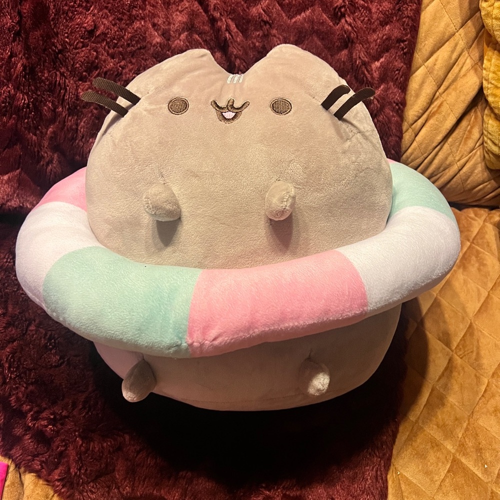 Pusheen Plush with Gray Striped Detail